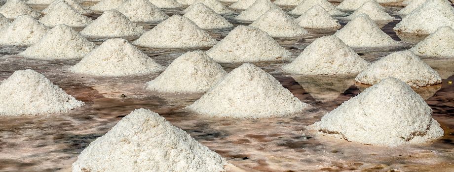 The scenic salt flats of Motya near Trapani, Sicily, Italy