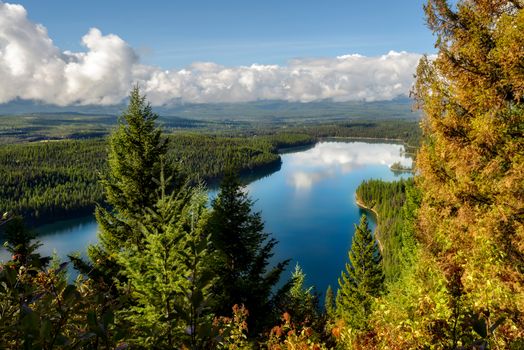 Autumnal Scene at Holland Lake in Montana