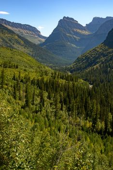 Scenic view of Glacier National Park