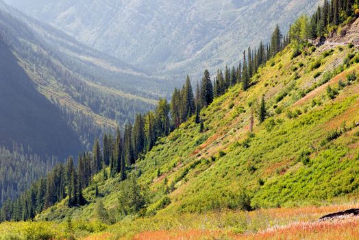 Scenic view of Glacier National Park