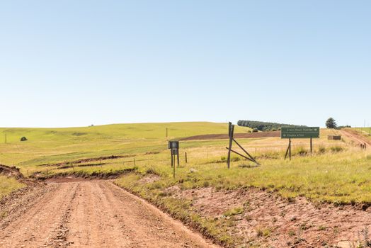 The junction of roads R396 and D8018 near Elands Height in the Eastern Cape Province of South Africa