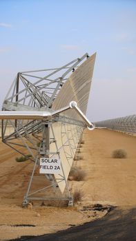 alternative energy, industrial landscape solar batteries in the desert