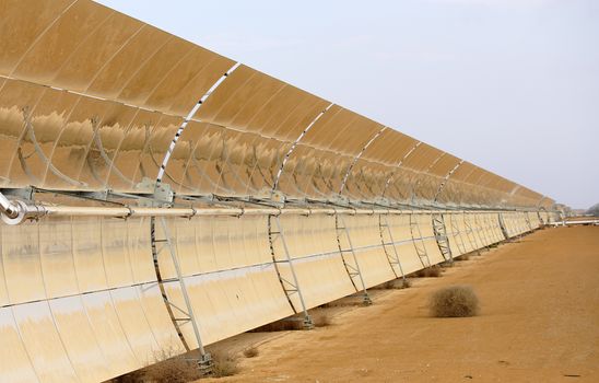 alternative energy, industrial landscape solar batteries in the desert