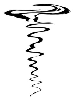 An isolated and abstract hurricane image over a white background