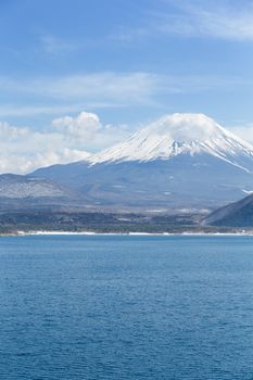 Mountain Fuji and Lake Motosu