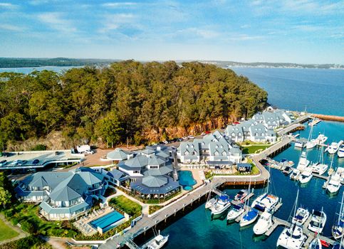 Views  over the Anchorage Marina at Port Stephens Australia