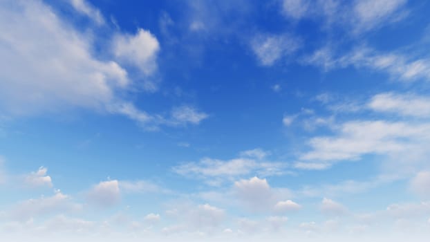 Cloudy blue sky abstract background, blue sky background with tiny clouds, 3d illustration