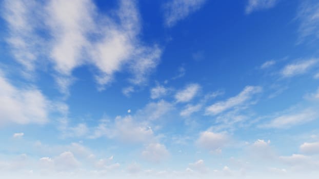 Cloudy blue sky abstract background, blue sky background with tiny clouds, 3d illustration