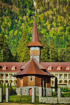 Caraiman Monastery Church at the Foot of the Bucegi Mountains 