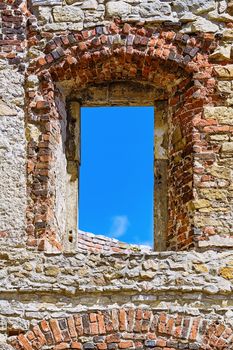 Window Opening of the Old Castle in Poland