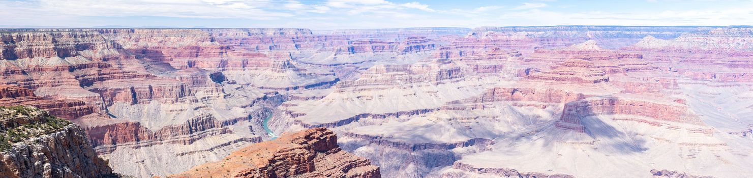 South rim of Grand Canyon in Arizona USA Panorama