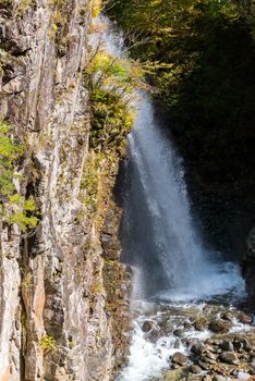 Rainbow waterfall at Ryuyo Gorge Nikko Tochigi Japan