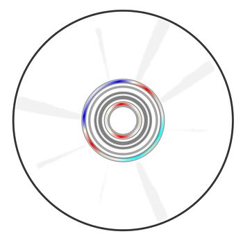 A blank CD disc over a white background