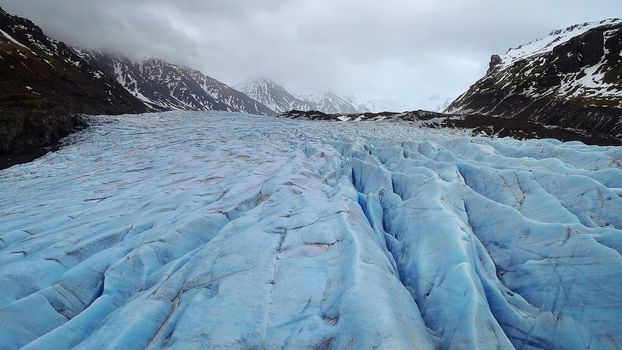 Skaftafell glacier, Vatnajokull National Park in Iceland.