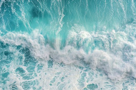 Aerial view of the ocean wave.