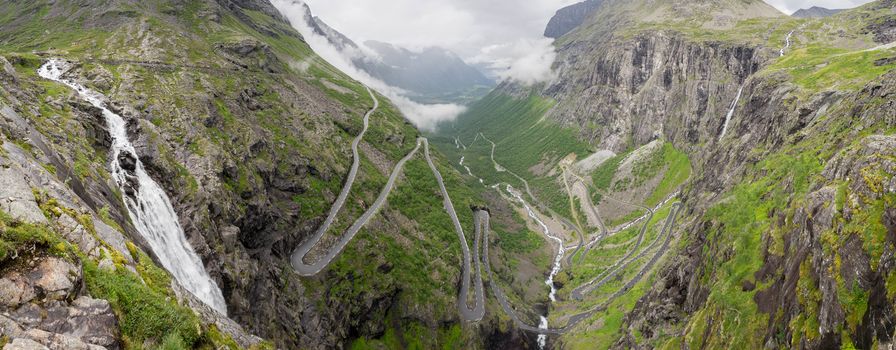 Nature travel in Norway vacation tourism Trollstigen road