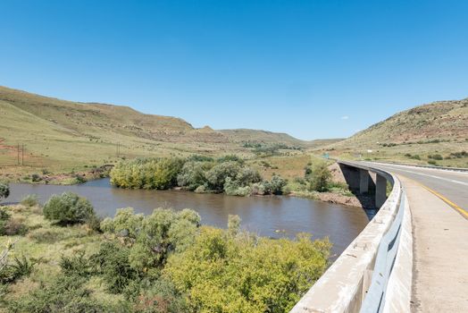 The bridge over the Kraai River at the bottom of the Kraai River Pass between Barkly East and Lady Grey in the Eastern Cape Province