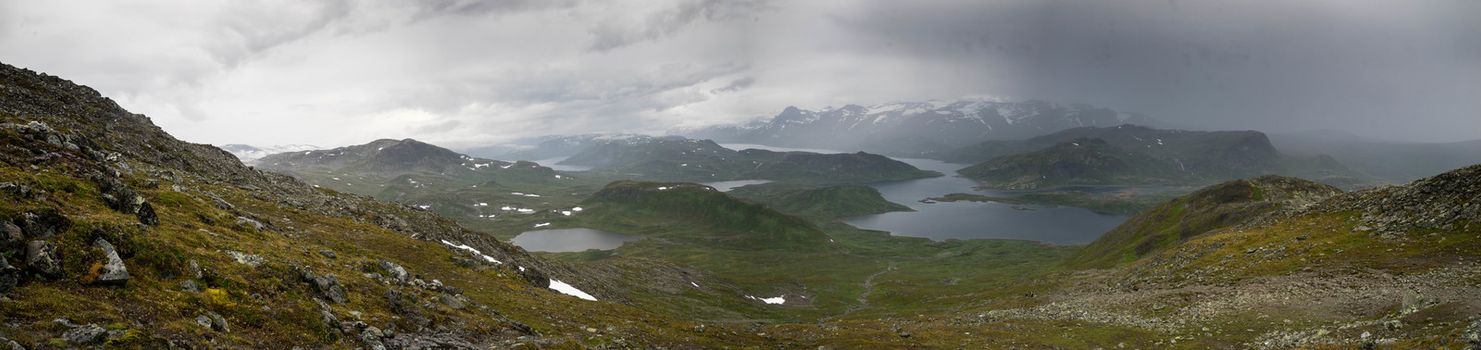 Europe nature - lakes mountains and sky for hiking