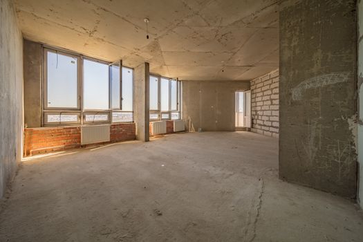 Empty dirty room ready for renovation and design