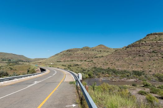 The bridge over the Kraai River at the bottom of the Kraai River Pass between Barkly East and Lady Grey in the Eastern Cape Province