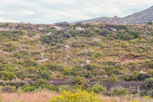 The second railway reverse is visible at the top and the third reverse at the bottom on the railway track between Lady Grey and Barkly East in the Eastern Cape Province