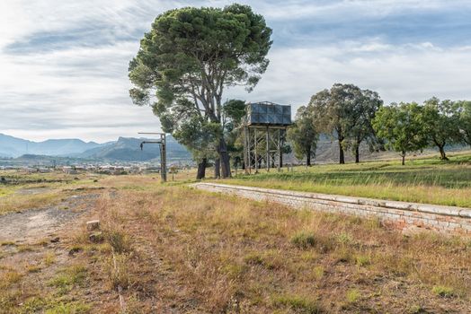 Relics of the steam era at the railroad station at Lady Grey in the Eastern Cape Province