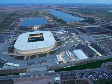 Aerial view of stadium Rostov Arena, Rostov-on-Don, Russia
