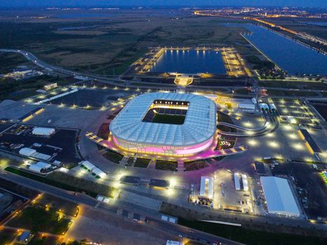 Aerial view of stadium Rostov Arena, Rostov-on-Don, Russia