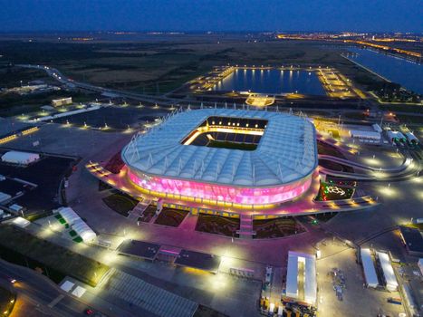 Aerial view of stadium Rostov Arena, Rostov-on-Don, Russia