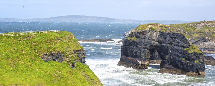 cliff walk at the virgin rock on the wild atlantic way in county kerry ireland