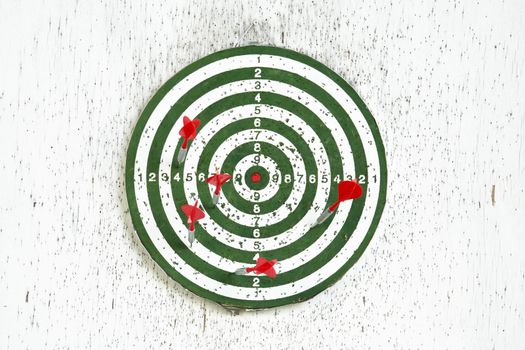 Darts board background with target and arrows