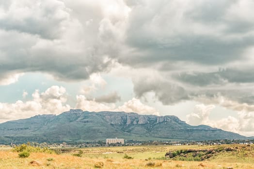 A view of Zastron in the Free State Province of South Africa. Aasvoelberg is visible in the back
