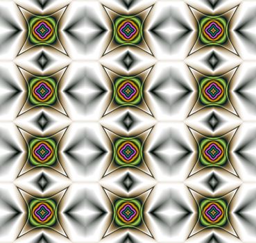 Digital computer graphic - seamless Astroniras fractal pattern for design