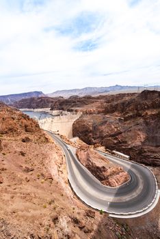 Hoover dam in Arizona and Nevada, USA