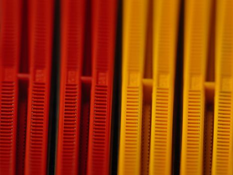 red and yellow random access memory computer slots