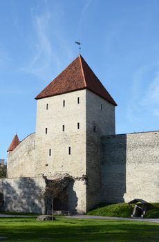 Maiden's Tower, part of the medieval city wall defences in Tallinn, Estonia