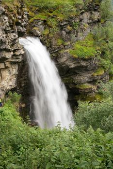 Nature attractions in europe - waterfall and landscape