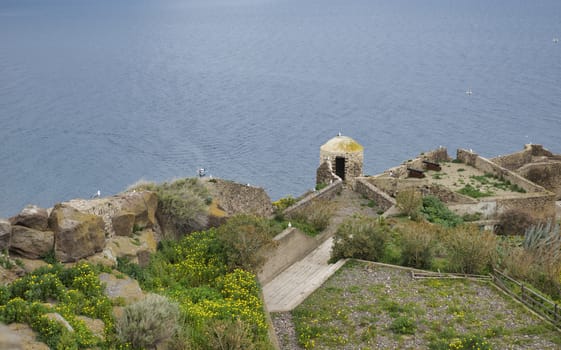 old ruines of castelsardo on the italian island of sardinia