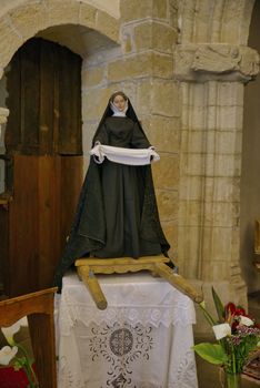 Castelsardo,Italy,11-april-2018:sculpture of holy maria in church in castelsardo,the sculpture is used for the processions around easter