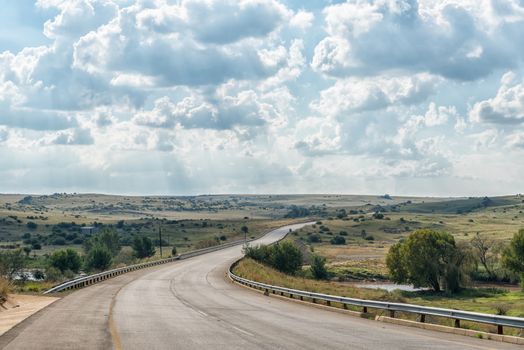 Road bridge on road R26 over the Caledon River near Wepener in the Free State Province