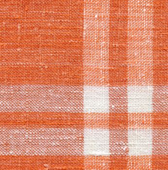Canvas texture, white and orange with strips.