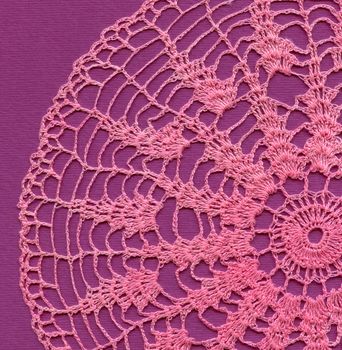 Crochet handmade lace. Abstract Light Color Background.