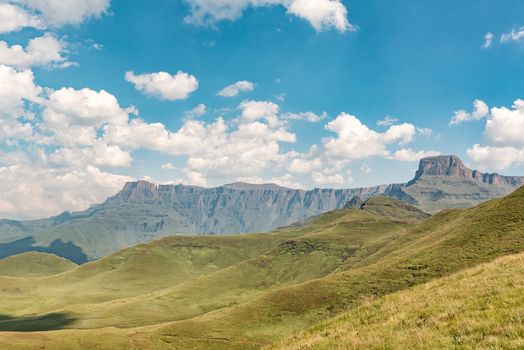 A view of the Amphitheatre in the Drakensberg as seen fro the Witsieshoek Mountain Resort
