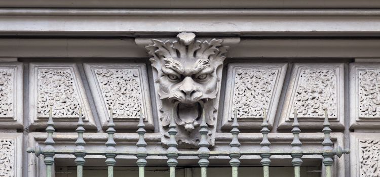 Italy, Turin. This city is famous to be a corner of two global magician triangles. This is a protective mask of stone on the top of a luxury palace entrance, dated around 1800