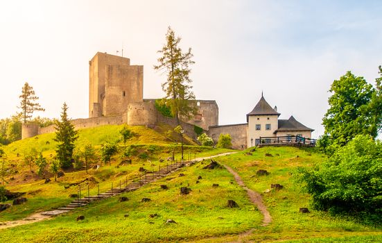 Ruins of Landstejn Castle in Czech Canada, Czechia.