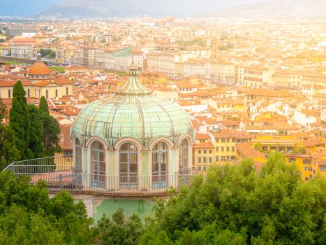 Rounded building of Coffee House in Boboli Gardens, Florence, Tuscany, Italy.