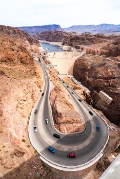 Hoover dam in Arizona and Nevada, USA