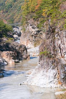 Ryuyo Gorge canyon National Park and recreation area at Nikko Tochigi Japan 