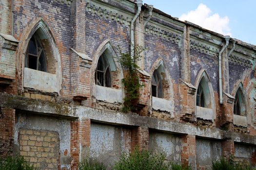 The ruins of the old German church. Photo. Ukraine