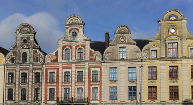 Old buildings around the Grand Place in the French Arras